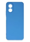 BFS  Oppo A38 Kılıf First Silikon - Mavi