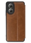BFS  Oppo A38 Kılıf Flip Cover - Taba