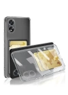 BFS  Oppo A38 Kılıf Kart Şeffaf Silikon - Şeffaf