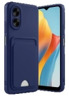 BFS  Oppo A38 Kılıf Kelvin Kartvizitli Silikon - Lacivert