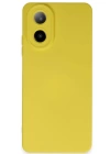 BFS  Oppo A38 Kılıf Nano içi Kadife Silikon - Sarı