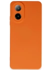 BFS  Oppo A38 Kılıf Nano içi Kadife Silikon - Turuncu