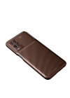BFS  Oppo A54 4G Kılıf Auto Focus Karbon Kapak - Kahverengi