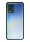 BFS  Oppo A54 4G Kılıf Miami Şeffaf Silikon - Koyu Yeşil