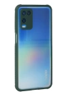 BFS  Oppo A54 4G Kılıf Miami Şeffaf Silikon - Koyu Yeşil