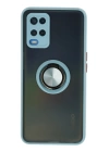 BFS  Oppo A54 4G Kılıf Montreal Yüzüklü Silikon Kapak - Buz Mavi