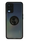 BFS  Oppo A54 4G Kılıf Montreal Yüzüklü Silikon Kapak - Siyah