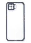 BFS  Oppo A73 Kılıf Miami Şeffaf Silikon - Gri