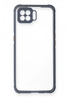 BFS Oppo A73 Kılıf Miami Şeffaf Silikon - Gri