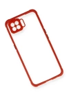 BFS  Oppo A73 Kılıf Miami Şeffaf Silikon - Kırmızı