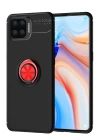 BFS  Oppo A73 Kılıf Range Yüzüklü Silikon - Siyah-Kırmızı