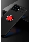 BFS  Oppo A73 Kılıf Range Yüzüklü Silikon - Siyah-Kırmızı