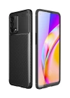 BFS  Oppo A74 4G Kılıf Auto Focus Karbon Kapak - Siyah