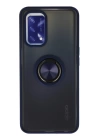 BFS  Oppo A74 4G Kılıf Montreal Yüzüklü Silikon Kapak - Lacivert