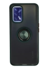 BFS  Oppo A74 4G Kılıf Montreal Yüzüklü Silikon Kapak - Yeşil