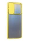 BFS  Oppo A74 4G Kılıf Palm Buzlu Kamera Sürgülü Silikon - Sarı