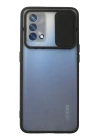 BFS  Oppo A74 4G Kılıf Palm Buzlu Kamera Sürgülü Silikon - Siyah