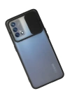 BFS  Oppo A74 4G Kılıf Palm Buzlu Kamera Sürgülü Silikon - Siyah