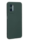 BFS  Oppo A96 Kılıf Nano içi Kadife Silikon - Koyu Yeşil