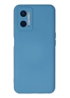 BFS  Oppo A96 Kılıf Nano içi Kadife Silikon - Mavi