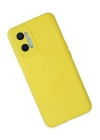 BFS  Oppo A96 Kılıf Nano içi Kadife Silikon - Sarı
