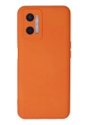 BFS  Oppo A96 Kılıf Nano içi Kadife Silikon - Turuncu
