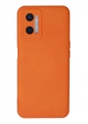 BFS Oppo A96 Kılıf Nano içi Kadife Silikon - Turuncu