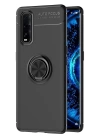BFS  Oppo Find X2 Kılıf Range Yüzüklü Silikon - Siyah