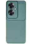 BFS  Oppo Reno 11F Kılıf Auto Focus Karbon Kapak - Koyu Yeşil