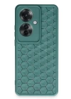 BFS  Oppo Reno 11F Kılıf Petek Silikon Kapak - Koyu Yeşil