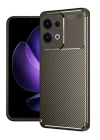 BFS  Oppo Reno 13 Pro Kılıf Auto Focus Karbon Kapak - Kahverengi