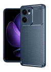 BFS  Oppo Reno 13F Kılıf Auto Focus Karbon Kapak - Lacivert