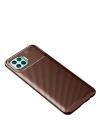 BFS  Oppo Reno 4 Lite Kılıf Auto Focus Karbon Kapak - Kahverengi
