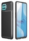 BFS  Oppo Reno 4 Lite Kılıf Auto Focus Karbon Kapak - Siyah