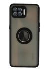 BFS  Oppo Reno 4 Lite Kılıf Montreal Yüzüklü Silikon Kapak - Siyah