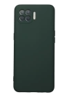 BFS  Oppo Reno 4 Lite Kılıf Nano içi Kadife Silikon - Koyu Yeşil
