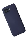 BFS  Oppo Reno 4 Lite Kılıf Nano içi Kadife Silikon - Lacivert