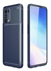 BFS  Oppo Reno 5 Kılıf Auto Focus Karbon Kapak - Lacivert