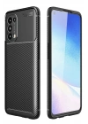 BFS Oppo Reno 5 Kılıf Auto Focus Karbon Kapak - Siyah