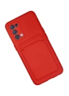 BFS  Oppo Reno 5 Kılıf Kelvin Kartvizitli Silikon - Kırmızı
