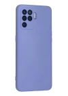 BFS  Oppo Reno 5 Lite Kılıf Nano içi Kadife Silikon - Lila