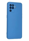 BFS  Oppo Reno 5 Lite Kılıf Nano içi Kadife Silikon - Mavi