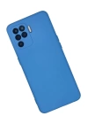 BFS  Oppo Reno 5 Lite Kılıf Nano içi Kadife Silikon - Mavi