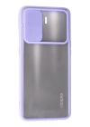 BFS  Oppo Reno 5 Lite Kılıf Palm Buzlu Kamera Sürgülü Silikon - Lila