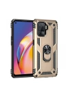 BFS  Oppo Reno 5 Lite Kılıf Sofya Yüzüklü Silikon Kapak - Gold