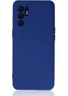 BFS  Oppo Reno 6 Kılıf Nano içi Kadife Silikon - Mavi