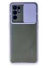 BFS  Oppo Reno 6 Kılıf Palm Buzlu Kamera Sürgülü Silikon - Lila