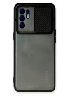 BFS  Oppo Reno 6 Kılıf Palm Buzlu Kamera Sürgülü Silikon - Siyah