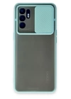 BFS  Oppo Reno 6 Kılıf Palm Buzlu Kamera Sürgülü Silikon - Turkuaz