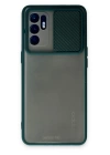BFS  Oppo Reno 6 Kılıf Palm Buzlu Kamera Sürgülü Silikon - Yeşil